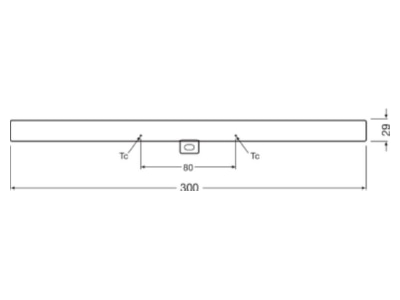 Mazeichnung Ledvance LEDin  4099854232817 LED Lampe S14d 927  dim  30cm