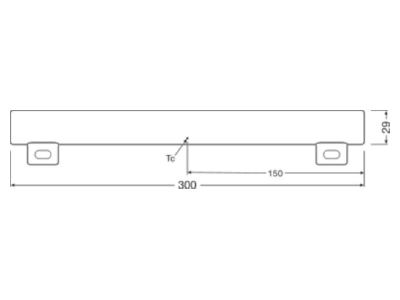 Mazeichnung Ledvance LEDin  4099854232831 LED Lampe S14s 927  dim  30cm