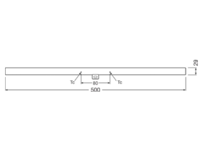 Mazeichnung Ledvance LEDin  4099854232855 LED Lampe S14d 927  dim   50cm