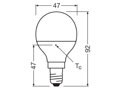 Mazeichnung Ledvance LEDSC  4099854240720 LED Tropfenlampe E14 Relax Active Sleep