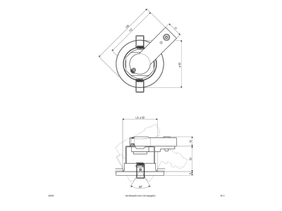 Dimensional drawing EVN 525 001 ws Downlight spot floodlight