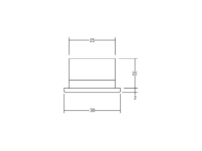 Dimensional drawing Brumberg P3653W Downlight 1x1W LED not exchangeable