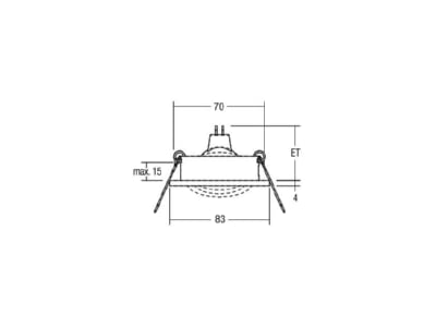 Mazeichnung Brumberg 00211002 Einbau Strahler chrom ONE FOR ALL  ohne FA 2110 02