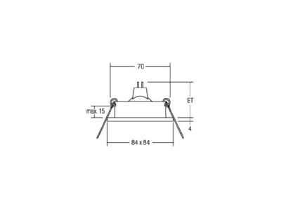 Mazeichnung Brumberg 00211102 Einbau Strahler chrom ONE FOR ALL  ohne FA 2111 02