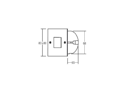 Dimensional drawing Brumberg 10011223 Orientation luminaire 1 2W