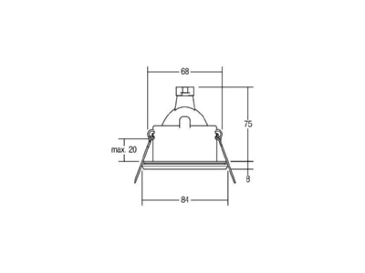 Mazeichnung Brumberg 00233942 NV Einbaudownlight GX5 3 50W V4A edelst 2339 42