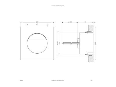 Dimensional drawing EVN P444102 Orientation luminaire
