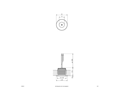 Dimensional drawing EVN P20 0101 Downlight spot floodlight