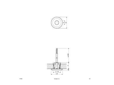 Mazeichnung EVN P44 10 02 LED Lichtpunkt 1W 350mA 3000K