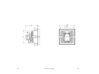 Dimensional drawing EVN P21 701 Orientation luminaire