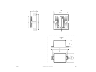 Dimensional drawing EVN P21 702 Ceiling  wall luminaire