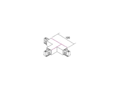 Mazeichnung Brumberg 88128070 T Verbinder ws  Schutzleiter rts