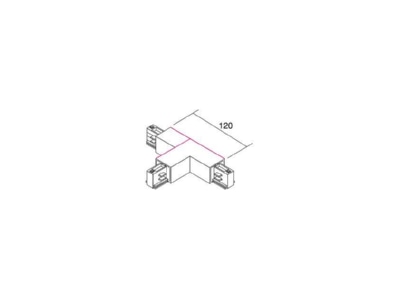 Mazeichnung Brumberg 88129080 T Verbinder sw  Schutzleiter lks