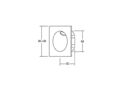 Dimensional drawing Brumberg 10058173 Orientation luminaire 2W