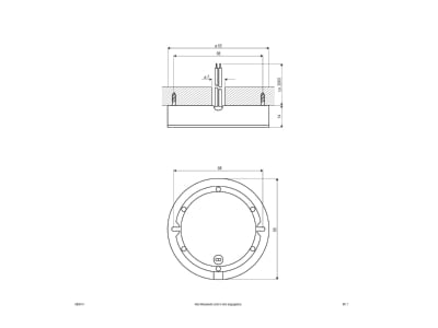 Mazeichnung EVN 089014 chr mt P LED Moebel Ein Anbaul  IP20 350mA 3W 3000K