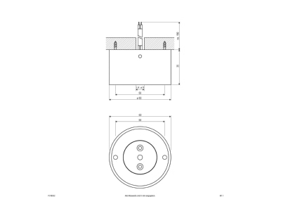 Mazeichnung EVN P 318302 ws P LED Anbauleuchte 230V 5W 3000K rund
