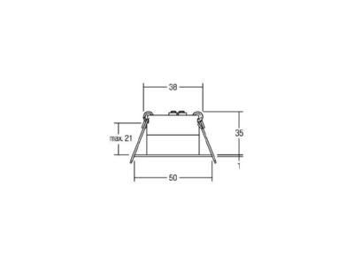 Mazeichnung Brumberg 12079023 LED Einbaulichtpunkt 4W 350mA ww chr