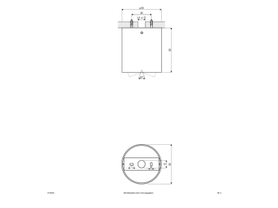 Mazeichnung EVN 8139014 Deckenanbauleuchte GU10 rd alu schwenk