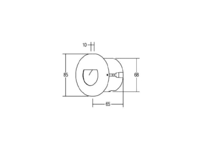 Dimensional drawing Brumberg 10128203 Orientation luminaire 1 2W