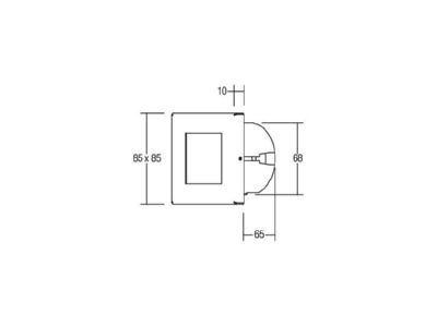 Dimensional drawing Brumberg 10140203 Orientation luminaire 1 2W