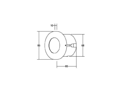 Dimensional drawing Brumberg 10141203 Orientation luminaire 1 2W