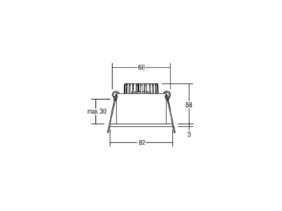 Mazeichnung Brumberg 12266073 LED Einbauleuchte 350mA 2700K ws