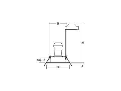 Mazeichnung Brumberg 36004220 HV Einbauleuchte GU10 max 50W eds