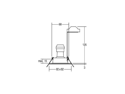 Mazeichnung Brumberg 36005220 HV Einbauleuchte GU10 max 50W eds