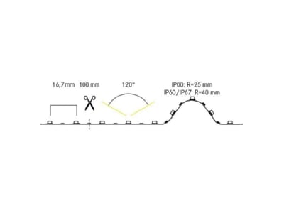 Dimensional drawing Brumberg 15221003 Light ribbon  hose  strip 24V white