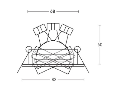 Dimensional drawing Brumberg 32006070 Downlight spot floodlight 1x50W