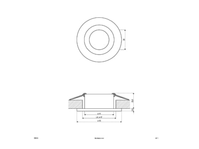 Mazeichnung EVN 350014 NV Einbauleuchte