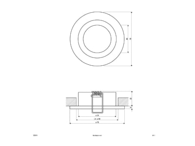 Mazeichnung EVN 503014 NV Einbauleuchte