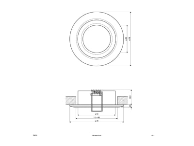 Mazeichnung EVN 504014 NV Einbauleuchte