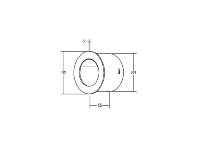 Dimensional drawing Brumberg 10165253 Orientation luminaire