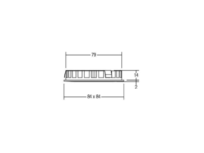 Mazeichnung Brumberg 12130153 LED Einbauleuchte 12V DC 3000K  nickel