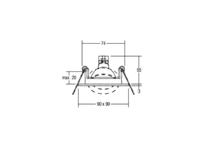 Mazeichnung Brumberg 20355150 NV Einbaustrahler GX5 3 50W  ni mt