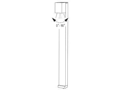 Product image detailed view Konstsmide 7999 370 Luminaire bollard LED not exchangeable