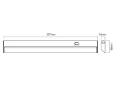 Dimensional drawing LEDVANCE LINEAR 4058075268388 Batten luminaire LINEAR4058075268388