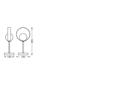 Dimensional drawing Ledvance DECOR MEMPHIS G9 TAB Table luminaire black