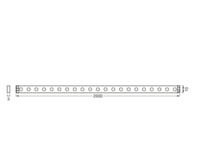 Dimensional drawing Ledvance Flex  4099854095368 Light ribbon  hose  strip 5V red Flex 4099854095368