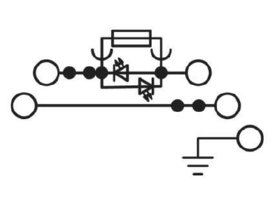 Produktbild 1 Phoenix UT 4 PE L H  3214321 Sicherungs Reihenklemme 0 14 6qmm  28A 24V UT 4 PE L H 3214321