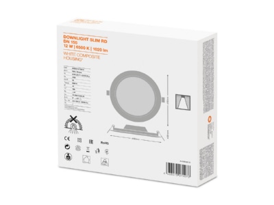 Vorderseite LEDVANCE DLSLIMDN15512W 6500K LED Downlight 6500K IP20