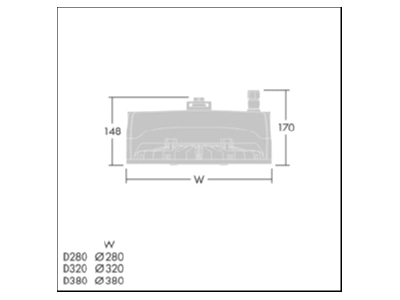 Dimensional drawing Zumtobel HIPAK G4 S  96636207 High bay luminaire IP65 HIPAK G4 S 96636207