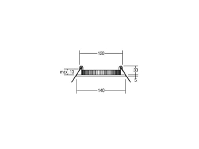Dimensional drawing Brumberg 12215074 Downlight 1x10W LED not exchangeable