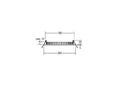 Dimensional drawing Brumberg 12217073 Downlight 1x16W LED not exchangeable