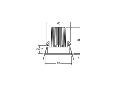 Mazeichnung Brumberg 12444073 LED Einbaustrahler IP65 350mA 1800 3000K ws