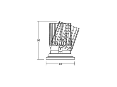 Dimensional drawing Brumberg 12634073 Downlight 1x9 4W LED not exchangeable