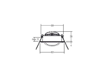 Mazeichnung Brumberg 38363073 LED Einbaustrahler 230V 3000K weiss