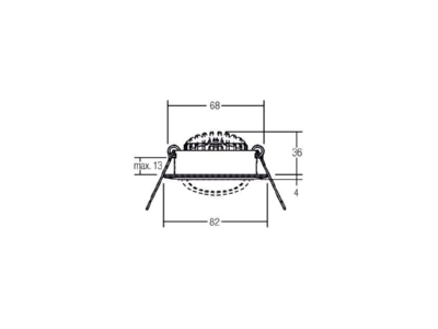 Mazeichnung Brumberg 39363023 LED Einbaustrahler 3000K chrom dimm 