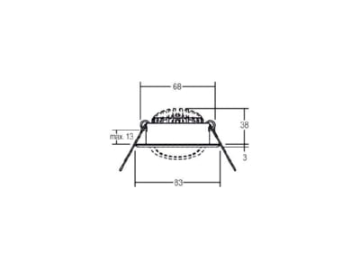 Mazeichnung Brumberg 39369073 LED Einbaustrahler 3000K weiss dimm 